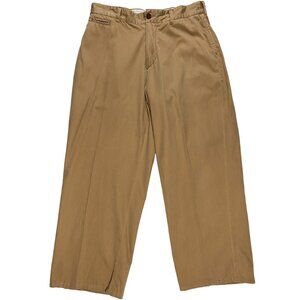 Vintage Filson Pleated Wide Leg Cropped Trousers Tan men's size 33x26.5